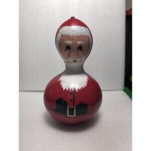 Vintage Santa Claus Gourd 8" Tall Holiday Christmas
